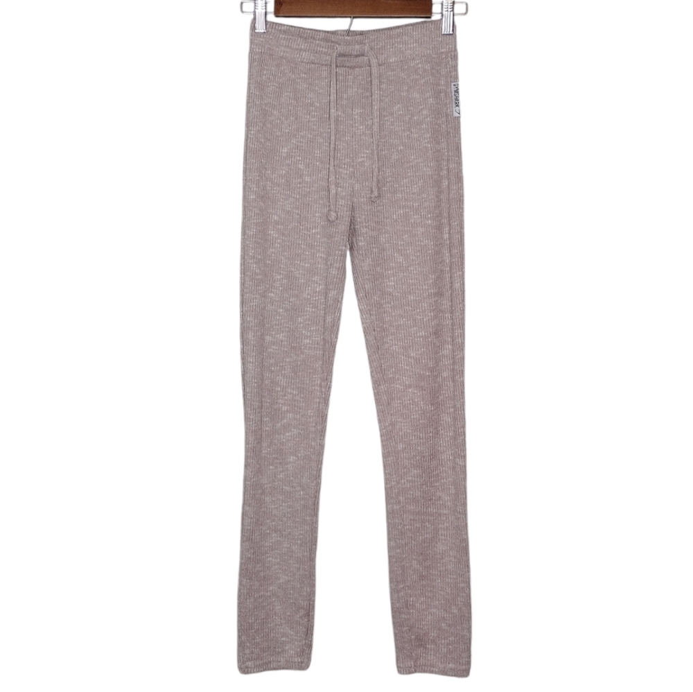 Gymshark Women's Ribbed Fitted Pull On Drawstring Waist High Rise Pants Size S